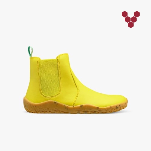 Vivobarefoot Fulham Rubber II Juniors Chelsea Boots Yellow UK HCNY